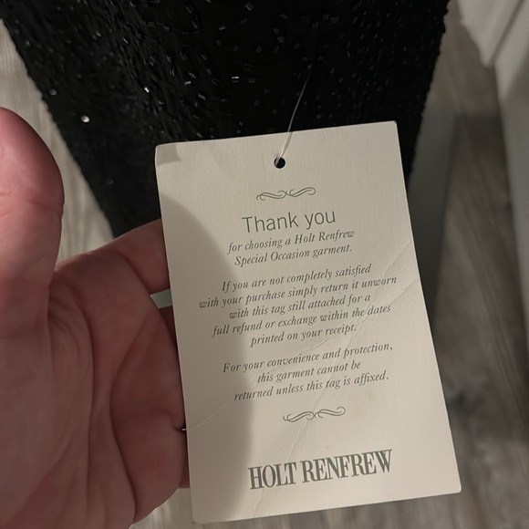 NWT VINTAGE 80’S LAURENCE KAZAR SILK SEQUIN EVENING GOWN FROM HOLT RENFREW SZ S - Picture 4 of 13